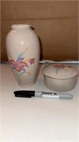 Vintage Japanese Cloisonne  Vase, Trinket Box