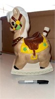 Rocking Horse Cookie Jar Pony With Saddle Cookie