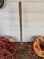 One metal and wood branding iron