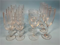 Collection of 14 Wine and Champagne Stems