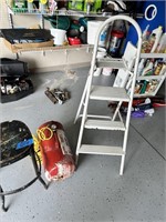 STEP STOOL, AIR TANK AND LADDER