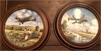 F - LOT OF 2 COLLECTIBLE PLATES FRAMED (B80)