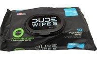 2 x Dude Wipes Fragrance-Free Flushable Wipes with