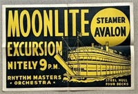 Large Vintage Moonlite Steamer Avalon Boat Cruise