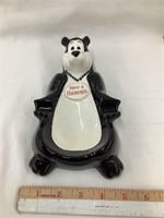Vintage Hamm’s Bear Ceramic Ashtray, 8”T, 4 1/2”W