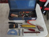 blue toolbox with tools