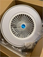 Low Profile White Ceiling Fan Light