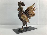 Superbe sculpture : coq - Métal.