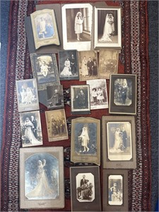 Antique wedding and other photos and cabinet cards