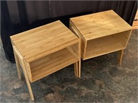 Mid century Modern stackable tables, made out of