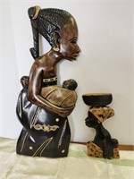 Wood African Wall Hanging Figurines
