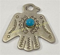 Sterling Silver & Turquoise Eagle Pendant