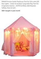 Princess Castle Playhouse Tent w/ LED Star