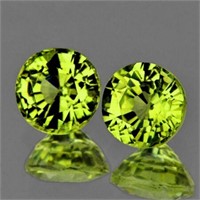 Natural AAA Canary Green Mali Garnet Pair{Flawless