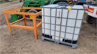 Tank stand & poly tote w/ cage