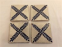 Four Mexican Pottery Coasters