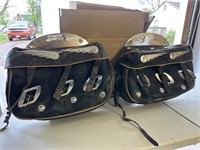 set of vintage saddle bags