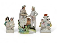 THREE STAFFORDSHIRE FIGURES