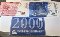 1999, 1999, and 2000 United State Mint Coin Set