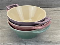 LE CREUSET STONEWARE SNACK BOWLS SET OF 3