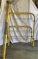 ANTIQUE Yellow Cast Iron Bed TWIN SIZE