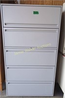 5 Drawer Lateral Filing Cabinet 36x18x63"