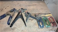 Tarp clamps and bungee cords