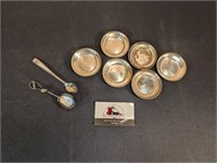 Silver plate coasters (Austria), spoons