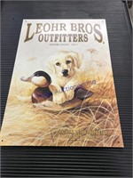 LEOHR BROS OUTFITTERS TIN SIGN, 11 X 16"
