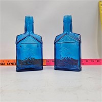 Paul Revere Blue Glass bottles