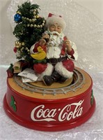 Coca Cola Musical Santa With Train Table Piece