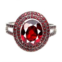 Natural Mozambique Garnet Ring