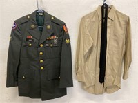 Military Jacket W/ Ribbons & Medals Size 34S