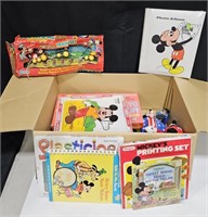 Mickey Treasure Box - Vintage Toys, Books, Games