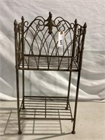 Iron Plant Stand, 26"h x 13.5w x 10" d