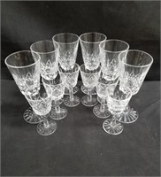 12 Waterford crystal stemmed glasses