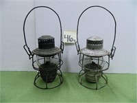 (2) Railroad Lanterns - (1) UPRR &