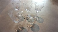 Collection of 5 Champagne Glasses