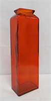 Orange Glass Floor Vase