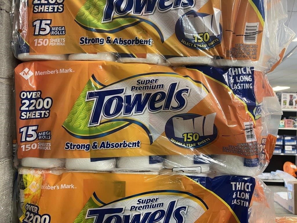 MM paper towels 15 mega rolls