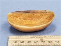 Fossilized ivory ceremonial bowl for giving a whal