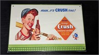 Orange Crush Baseball Tin Sign 12x8"