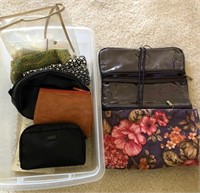 E - TRAVEL JEWELRY HOLDER & VARIOUS CLUTCHES
