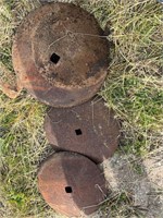 3 used plough discs