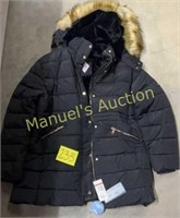 WATER RESISTANT JACKET WITH FAUX FUR HOOD-3X
