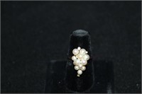 14kt yellow gold Pearl Cluster Ring