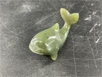 Adorable jade dolphin about 2"