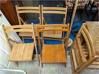 5 VTG Wooden Folding Chairs