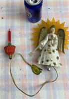 Vintage glolite Angel and Candle