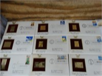 22k Gold 1st Day of Issue U.S. Postage Stamps